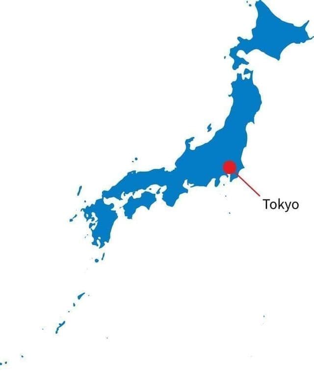 Tokio na mapie Japonii