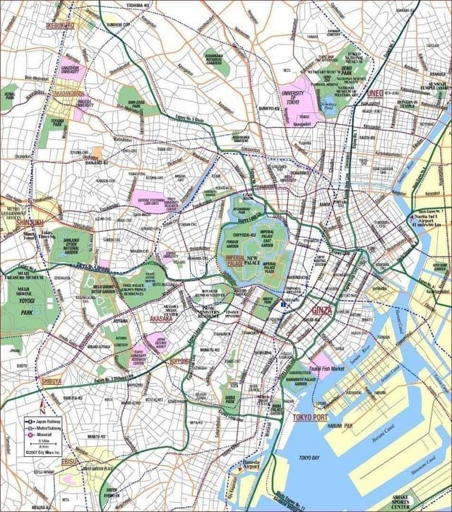 Mapa miasta Tokio