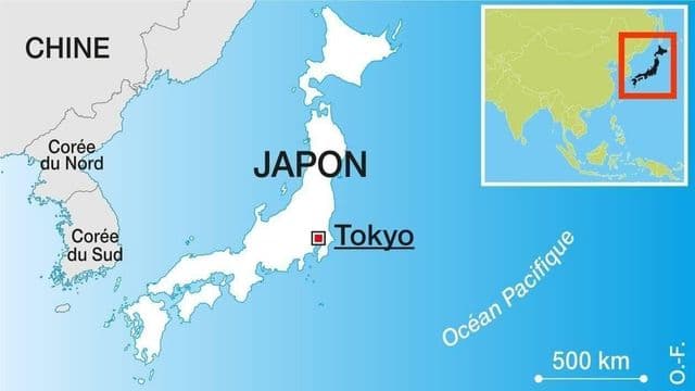 Położenie Tokio na mapie świata