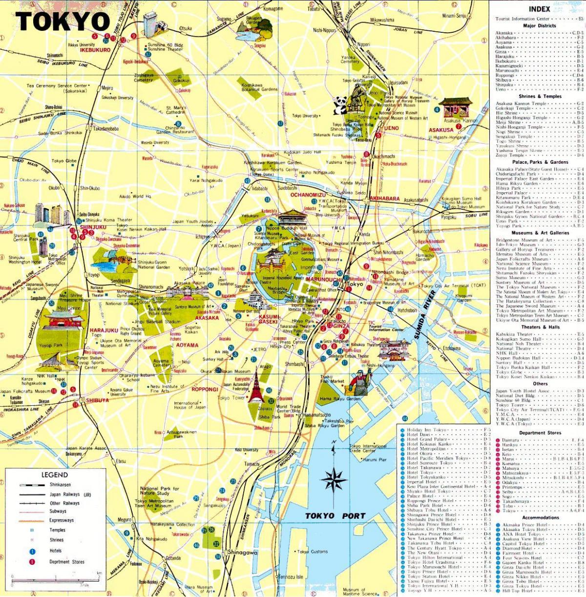 Mapa zabytków Tokio