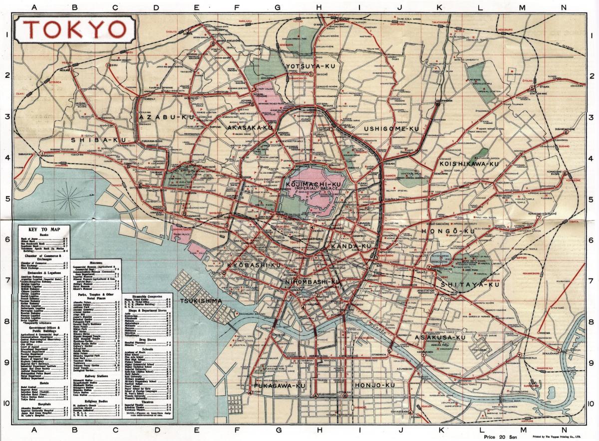Mapa historyczna Tokio