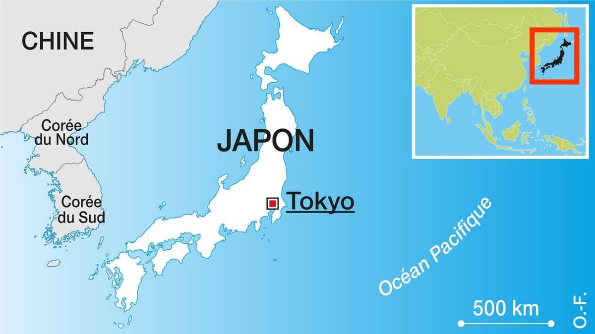 Położenie Tokio na mapie świata